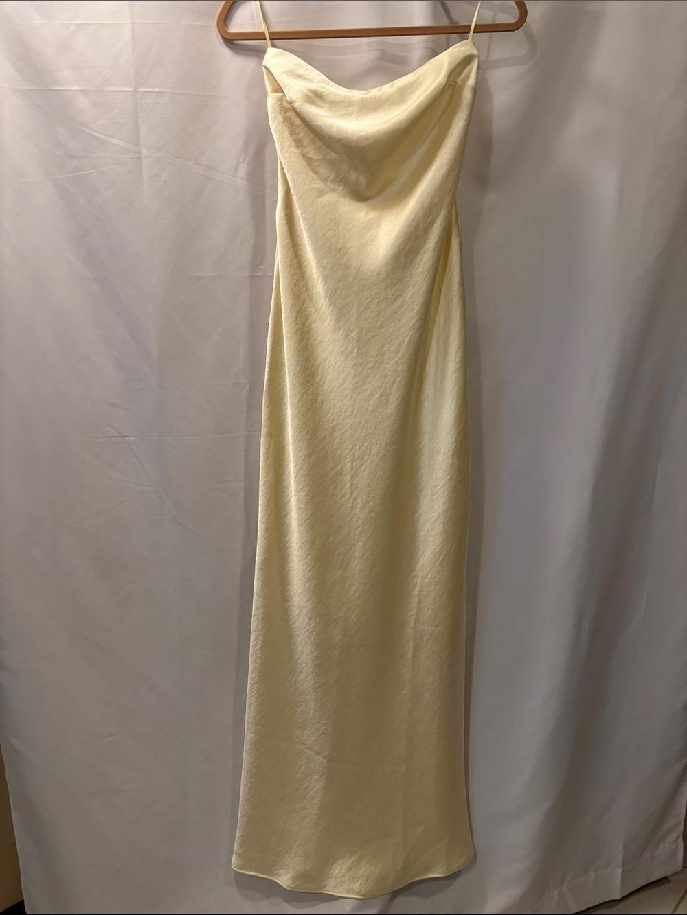 Bec + Bridge Cream Satin Strapless Dress - US size 4